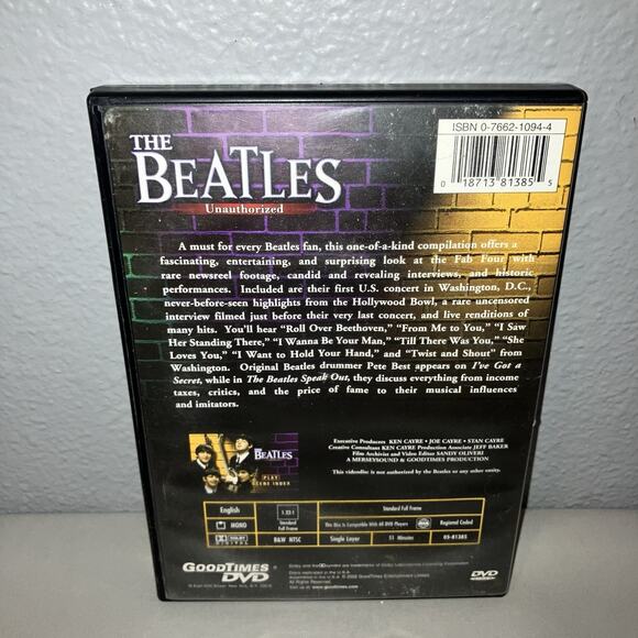 Dvd Case Only The Beatles Unauthorized Replacement Case Or Ship Art For Less - Picture 2 of 4